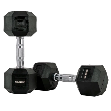 Hatszögletű kézisúlyzó 10 kg THUNDER