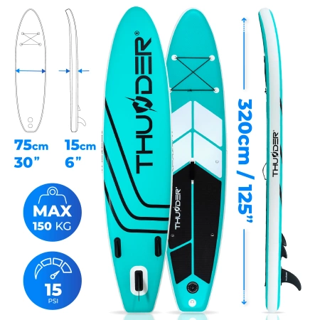 SUP deszka 320cm THUNDER COAST MINT
