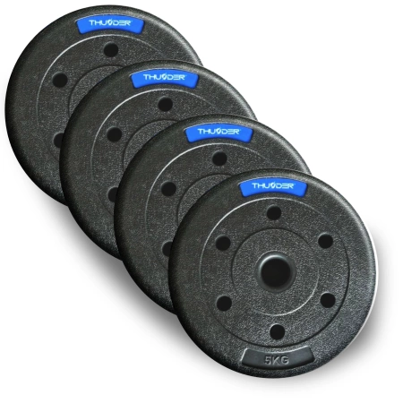 THUNDER bitumen súlyzótárcsa készlet 4x5 kg