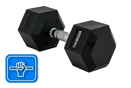 Hatszögletű kézisúlyzó 17,5 kg THUNDER