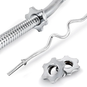 Erősen hajlított menetes súlyzórúd 120 cm 30 mm THUNDER