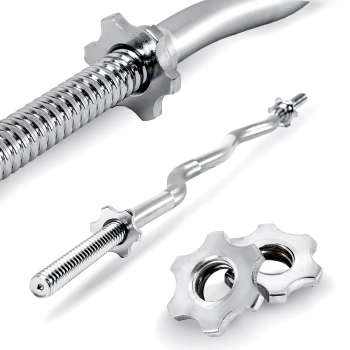 Enyhén hajlított menetes súlyzórúd 120 cm 30 mm THUNDER